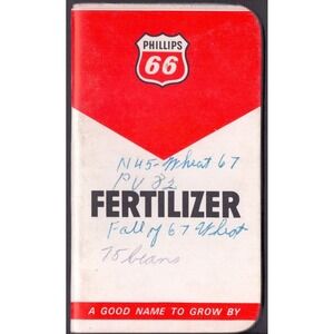 Vintage 1967 Phillips 66 Fertilizer Pocket Notebook Farm Notes Advertising